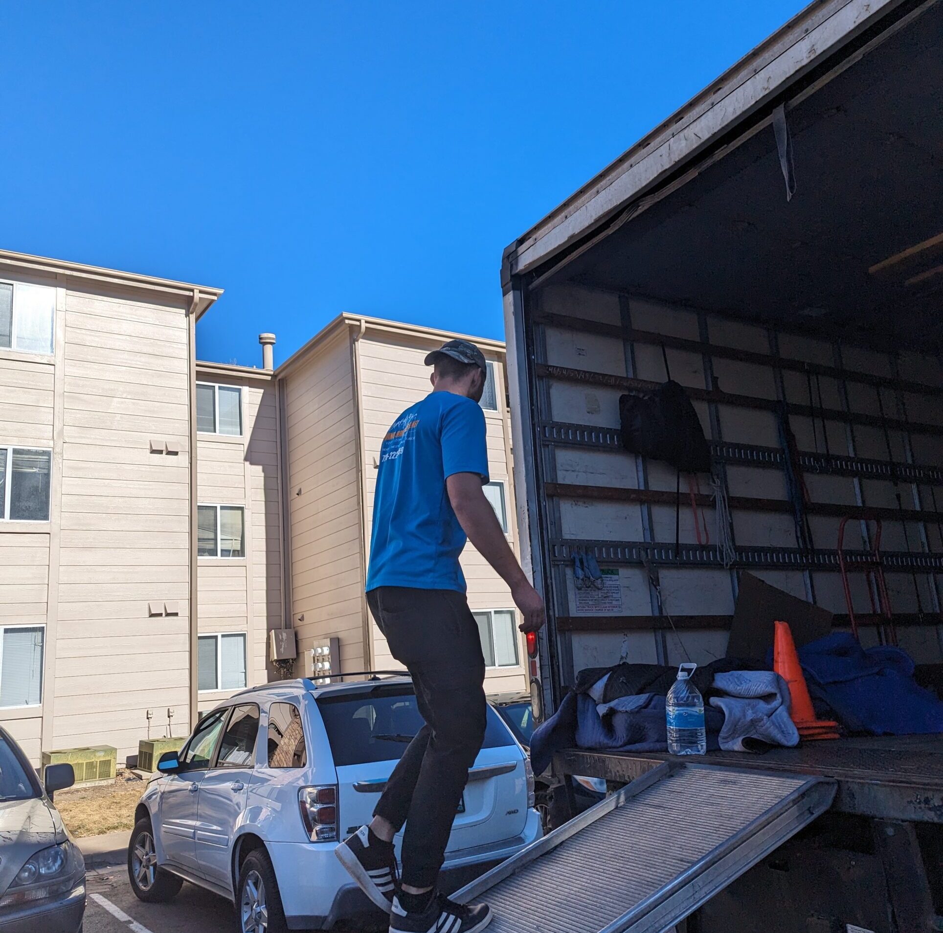 Moving Brothers' mover loading up the truck.