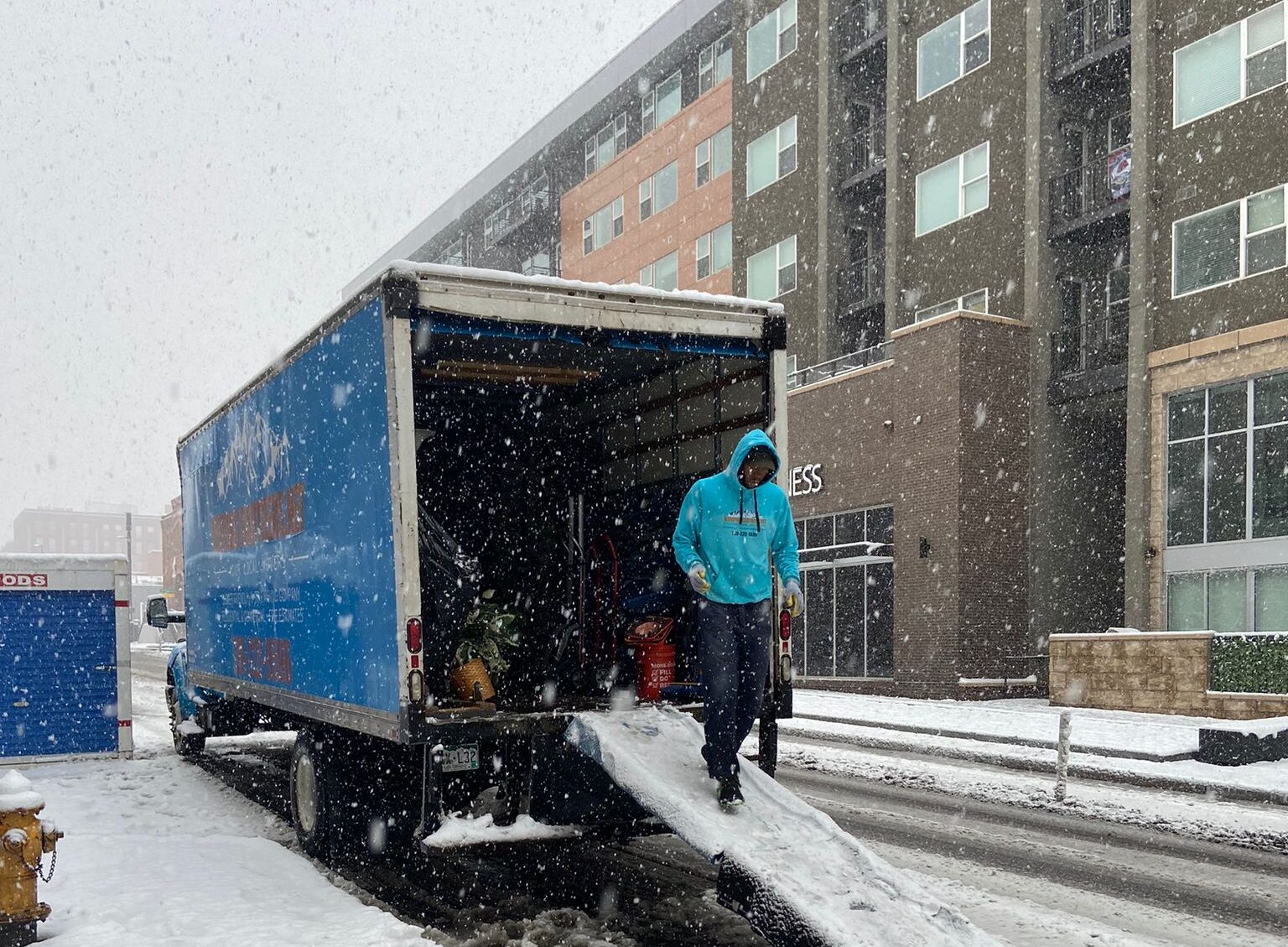 Moving Brothers in action during winter.